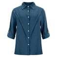thumbnail image 4 of Womens Summer Outfits Daily Casual Shirts Long Sleeve Shirts Tops Casual Blouses Loose Fit Shirt Womens Fashion Clothing, 4 of 4