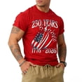 thumbnail image 4 of Havenx Men's 4th Of July Shirts Crew Neck Short Sleeve Shirts American Flag Design Graphic T-Shirt Vintage Patriotic Summer Workout Classic Tee,Red 2XL, 4 of 6