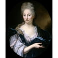 thumbnail image 2 of Arnold Boonen 12x14 Black Ornate Wood Framed Double Matted Museum Art Print Titled: Portrait of Margaretha Van De Eeckhout, Wife or Pieter Van De Poel (1690 - 1729), 2 of 5