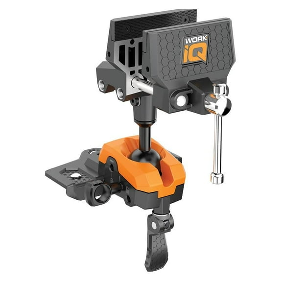 IQ Vise  360 Articulating Bench Vise Made From Steel & Cast Aluminum w/ 8-Position Locking Ball & Socket  Woodworking Vise Handles Up To 130ft-lbs of Torque  Pipe Vise With Double Sided Jaws