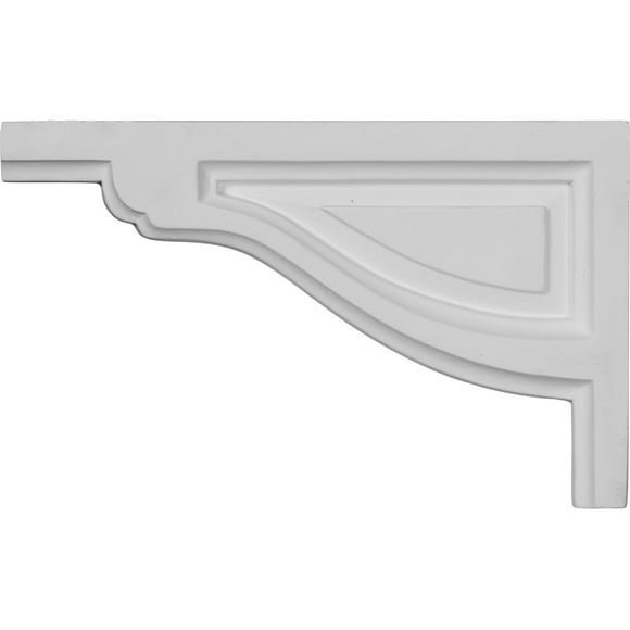 Ekena Millwork SB08X05TR-L Small Traditional Stair Bracket, Left, 8"W x 5"H x 1/2"D, Primed