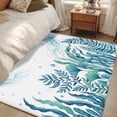thumbnail image 4 of Turquoise Jellyfish Coastal Area Rugs 3'x5', Washable Small Throw Rugs for Living Room Bedroom, Summer Beach Ocean Seaweed Indoor Outdoor Rug Non-Slip Low Pile Carpet Runner Reversible Floor Mats, 4 of 8