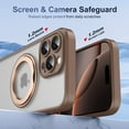 thumbnail image 3 of Allytechgroup for iPhone 16 Pro Case with Ring Holder Stand, Support Wireless Charging Slim Hard PC Soft TPU Anti Yellowing Shockproof Magnetic Back Cover Bumper for iPhone 16 Pro, Desertgold, 3 of 13