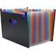 thumbnail image 2 of Zhuge Organizador de archivos en acordeón de 2 piezas, carpeta de archivos expandible con 25 bolsillos, soporte para documentos tamaño carta A4, bolsa de malla negra, 2 of 4