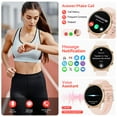 thumbnail image 5 of Mingwear 2025 New 1.39-inch Women's Smartwatch, Fitness Tracker with 100+ Exercise Modes, Take/Dial Calls, fits for Android and Iphone Devices (Metallic Gold), 5 of 7