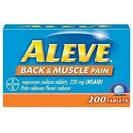 Aleve BACK AND MUSCLE PAIN Tablets 200CT (Pack of 6)
