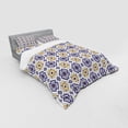 thumbnail image 2 of Ambesonne Vintage Bedding Set 4 Pcs, Victorian Geometric, Queen, Earth Yellow and Dark Blue, 2 of 2