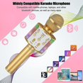 thumbnail image 5 of Micrófono inalámbrico de karaoke Bluetooth 4 en 1 con luces LED, micrófono portátil para niños, los mejores juguetes de regalo para niños, niñas, niños y adultos, 5 of 5