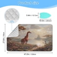 thumbnail image 2 of Ironing Mat Portable Ironing Blanket for Table Top Travel Ironing Pad for Washer Dryer 27.6" x 47.2" Oil Painting Of Giraffe, 2 of 6