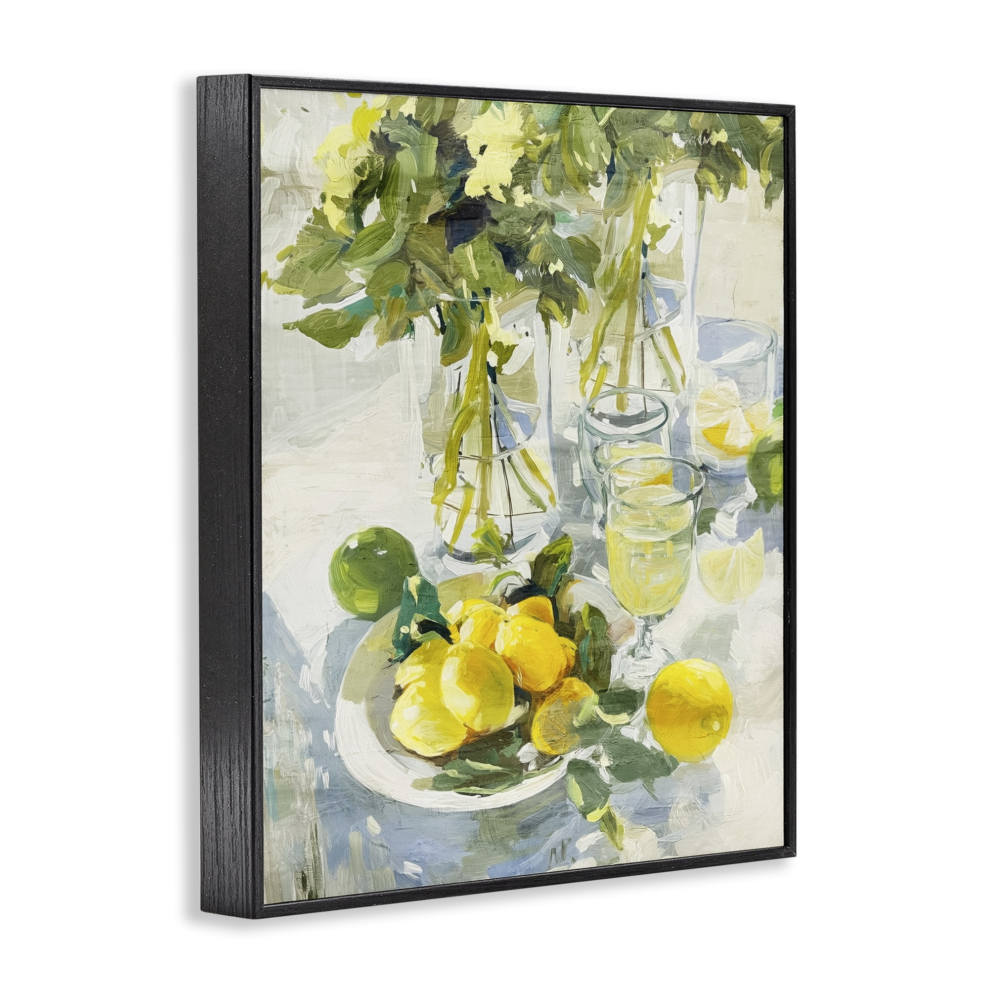 Stupell Industries Fresh Kitchen Lemons Spread Black Framed Giclee Art, design by Annabelle Hall