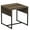 Ashwood, variant on Household Essentials Wrap Square Side End Table Black Oak Wood Grain and Gold Metal
