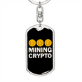 thumbnail image 5 of Bitcoin Mining Crypto Crypto Stainless Steel or 18k Gold Premium Swivel Dog Tag Keychain, 5 of 16