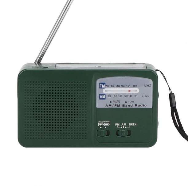 Linterna de radio de emergencia Bling Bling de plástico con carga solar y manivela