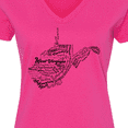 thumbnail image 4 of Inktastic West Virginia State word salad Women's V-Neck T-Shirt, 4 of 5