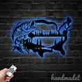 thumbnail image 3 of Handmadetneonsign Custom Bass Fishing Metal Wall Art LED Light, Father Day Fishing Metal Sign, 3 of 5