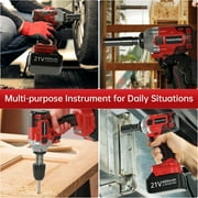 TOPTENG Cordless Impact Wrench 1/2 Inch, 21V with Battery and Charger, High Torque 2400in-Lbs, 3000 BPM, Impact Wrench with Charger, 2-in-1 Multi-Purpose Electric Impact Wrench with LED, Carrying box