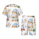 thumbnail image 1 of Fotbe Gnome Camping Fishing Pijama Estampada de 2 Piezas para Niños – Ropa de Dormir de Manga Corta Cómoda para Niños y Niñas, Camiseta y Shorts de Algodón-Medium, 1 of 6