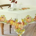 thumbnail image 2 of Fall Pumpkin Tablecloth Rectangle 60 x 84 inch Table Cloth Cute AutmnTropical Flower Indoor or Outdoor Holiday Palm Leaves Table Decorations for Dinner, 2 of 5