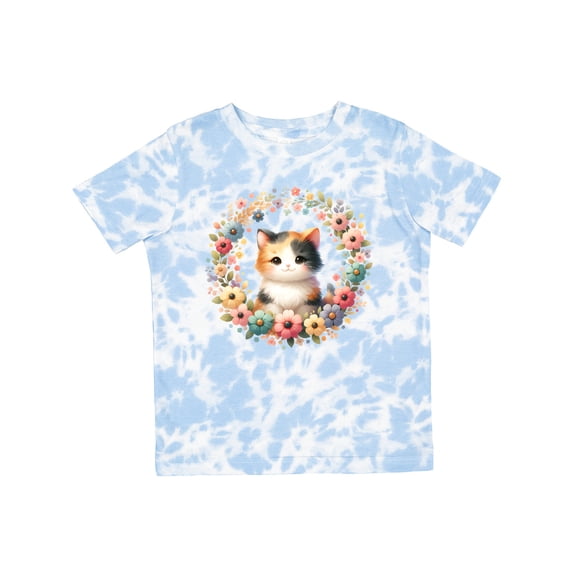 Inktastic Calico Kitten Cat Lover Wreath Girls Toddler T-Shirt