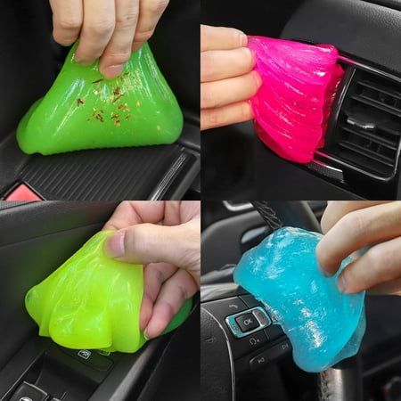 Car Cleaning Gel 4-Pack Kit，Universal Detailing Automotive Dust Car Crevice Cleaner Putty Cleaning Keyboard Cleaner，Men's and Women's Car Detailing Supplies Accessories.