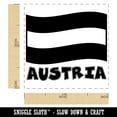 thumbnail image 2 of Austria with Waving Flag Cute Self-Inking Rubber Stamp Ink Stamper - Sky Blue Ink - Small 1 Inch, 2 of 7