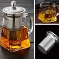 thumbnail image 4 of Shisuyan Glass Tea Kettle Stainless Steel Filter Teapot Heat Resistant Glass Tea Kettle (950ml), 4 of 8