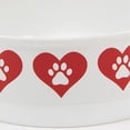 thumbnail image 2 of DII Pet Bowl Heart Paw, Small 4.25Dx2H (Set of 2), 2 of 4