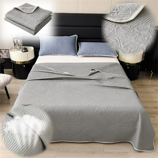 Cqxid Four Pieces Beddings Under $15 Four-Piece Set Summer Washable Double Size Class European Style Multifunctional Summer Quilt/Coverlet/Air Conditioning Quilt/Thin Summer Blanket