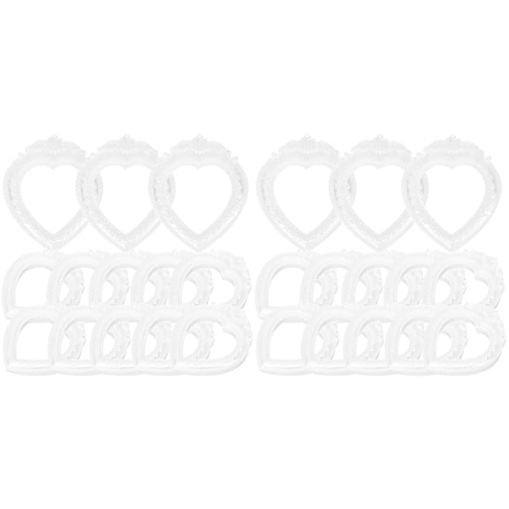 HOMEMAXS 40 pcs Miniature Heart Design Photo Frame Ornament Diy Jewelry Photo Frame Material