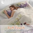 thumbnail image 4 of 3 Piece Flowers Birds Duvet Cover Set Twin Size, Microfiber Comforter/Quilt Cover with Corner Ties and 2 Pillowcases, Spring Blossoming Botanical Painting All Season Soft Bedding with Zipper Closure, 4 of 8