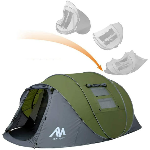diefstal mooi zo Verouderd ayamaya Pop Up Tents with Vestibule for 4-6 Person - Double Layer  Waterproof Easy Setup Family