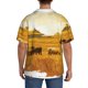 thumbnail image 3 of Balery Western Cowboy Ranch Camisa Casual de Manga Corta con Botones para Hombre, Texturizada, Estilo Cubano, para Playa, Verano-XX-Large, 3 of 5