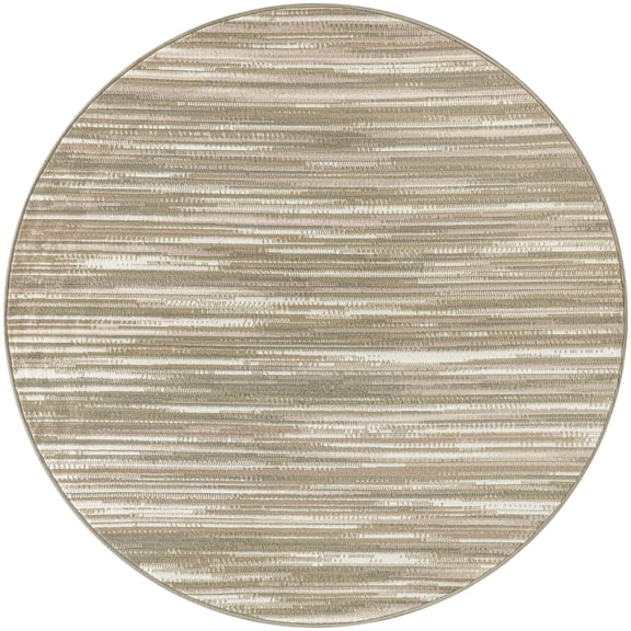 Nourison Jubilant 8' x Round Green Ivory Modern Indoor Rug