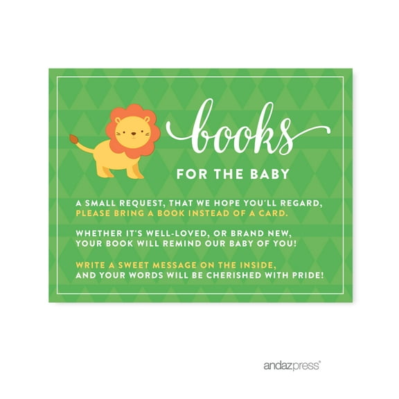 Books For Baby  Jungle Safari Baby Shower Games, 20-Pack