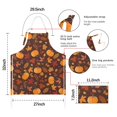 thumbnail image 7 of Fall Pumpkins Leaves Pattern Apron-Garden Aprons for Women with Pockets-Cotton Linen Waterproof Kitchen Cooking Gardening Aprons Adjustable for Kitchen,Cooking,BBQ and Salon 33"x27", 7 of 7