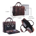 thumbnail image 4 of Bolso De Cuero Para Computadora Portátil De 18 Pulgadas Para Hombres Maletín De Cuero Genuino Bolso De Negocios Bolso De Mensajero Hecho A Mano Vintage Y Bolso De Hombro Marrón Para Trabajo De Oficina, 4 of 5