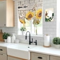 thumbnail image 5 of Farm Flowers Tie Up Curtains for Windows, Balloon Window Shades, Retro Sunflowers Barn Doors Butterfly Wood Board Kitchen Window Treatments Roll Up Curtain for Basement/Nursery 52"x45", 5 of 8