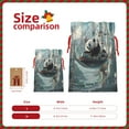 thumbnail image 3 of Naloa Panda In Futuristic City Drawstring Christmas Bags, 3D Xmas Gift Bags, Christmas Wrapping Bags, Xmas Goodie Bags, Treat Pouch Bags, Party Favor Bags-Medium, 3 of 9