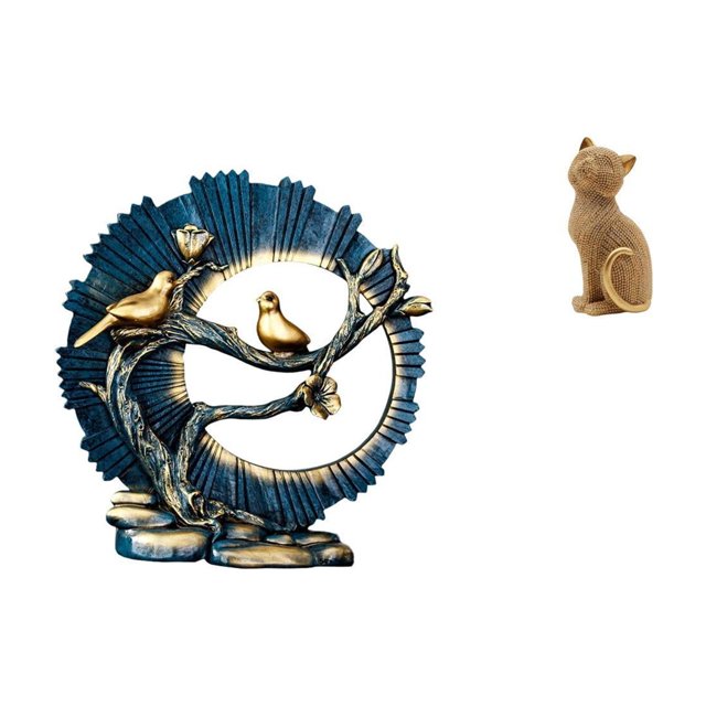 Escultura De Figura De Gato De Resina Para Decoración Del Hogar, Estantería, Sala De Estar, Dormitorio, Escritorio Interior, Entrada, Adorno Coleccionable, Artesanía Animal.