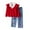 Red, variant on Toddler Girl Outfits Set Pants Set Embroidery Comfort Preppy Style Long Sleeve Vacation Clothes Sets Clothing Suits