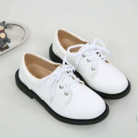 

Hunpta Fashion Summer Autumn Boys Leather Shoes Boots Thick Soled Student Dress Shoes Performance Shoes Lace Up Slip On Comfy
