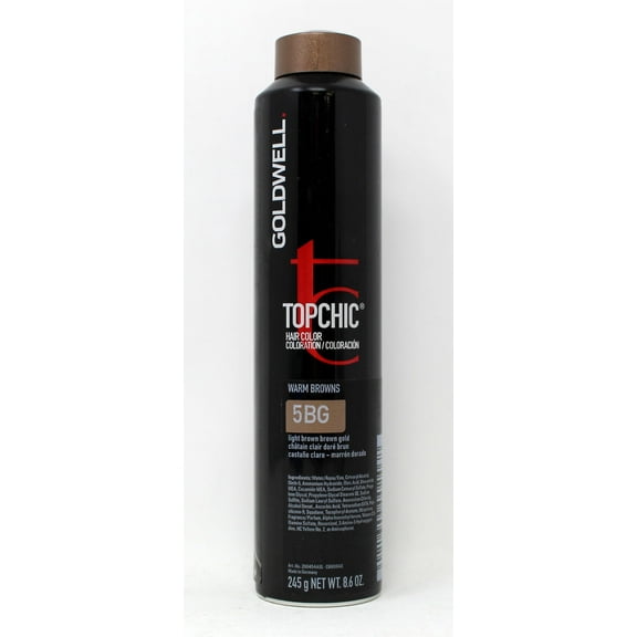 Goldwell Topchic Permanent Hair Color 5BG Light Brown Brown Gold 8.6 Ounces