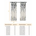 thumbnail image 6 of Blue Grey Eucalyptus Blackout Curtains for Bedroom, Farmhouse Weeping Leaves on Linen Thermal Insulated Kitchen Drapes with Grommets, Light Blocking Window Treatment, 2 Panels 52" x 90", 6 of 7