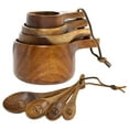thumbnail image 2 of SEHIOZNI Sales Tableware Under $20 Wooden Measuring Cups and Spoons Set Wood Measuring Cups Wooden Measuring Spoons Set Wood Kitchen Accessories Cute Measuring Cups Measuring Set for Dry Ingredients, 2 of 9