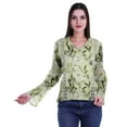 thumbnail image 4 of Moomaya Kurta Col Kurta Dentelle Détails Imprimé Manches Longues Tunique, 4 of 5
