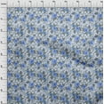 thumbnail image 4 of oneOone Rayon Medium Blue Fabric Floral Quilting Supplies Print Sewing Fabric By The Yard 56 Inch Wide, 4 of 5