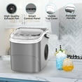 thumbnail image 4 of KNDKO Countertop Ice Maker, Portable Ice Machine with Self-Cleaning, 26Lbs/24H, 9 Ice Cubes/6 Mins for Home/Kitchen/Bar, Grey, 4 of 6