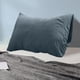 thumbnail image 5 of Funda de almohada lavada de color sólido para ropa de cama - Funda de almohada de poliéster transpirable, diseño suave sin núcleo para dormir cómodamente, 5 of 6