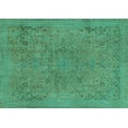 thumbnail image 1 of Ahgly Company Indoor Rectangle Abstract Turquoise Blue Modern Area Rugs, 3' x 5', 1 of 4