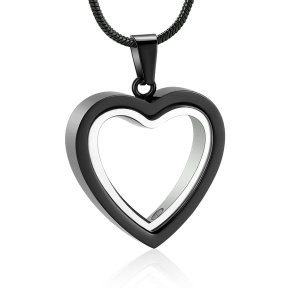 Transparent Glass Heart Cremation Jewelry for Ashes Urn Necklace Lockets for Human Ashes Pet Ashes Holder